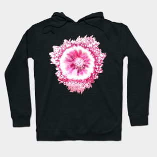 Magenta Flower Cell Acrylic Pour Painting Hoodie